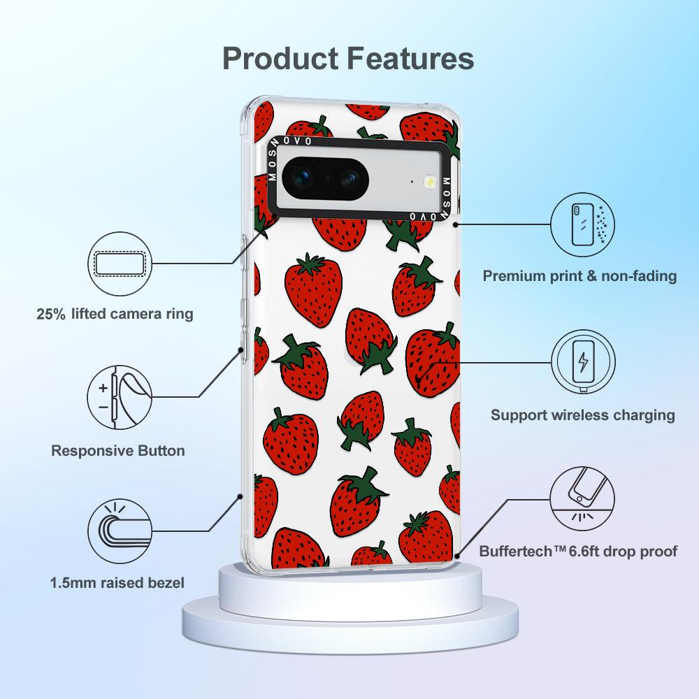 Red Strawberry Phone Case - Google Pixel 7 Case - MOSNOVO