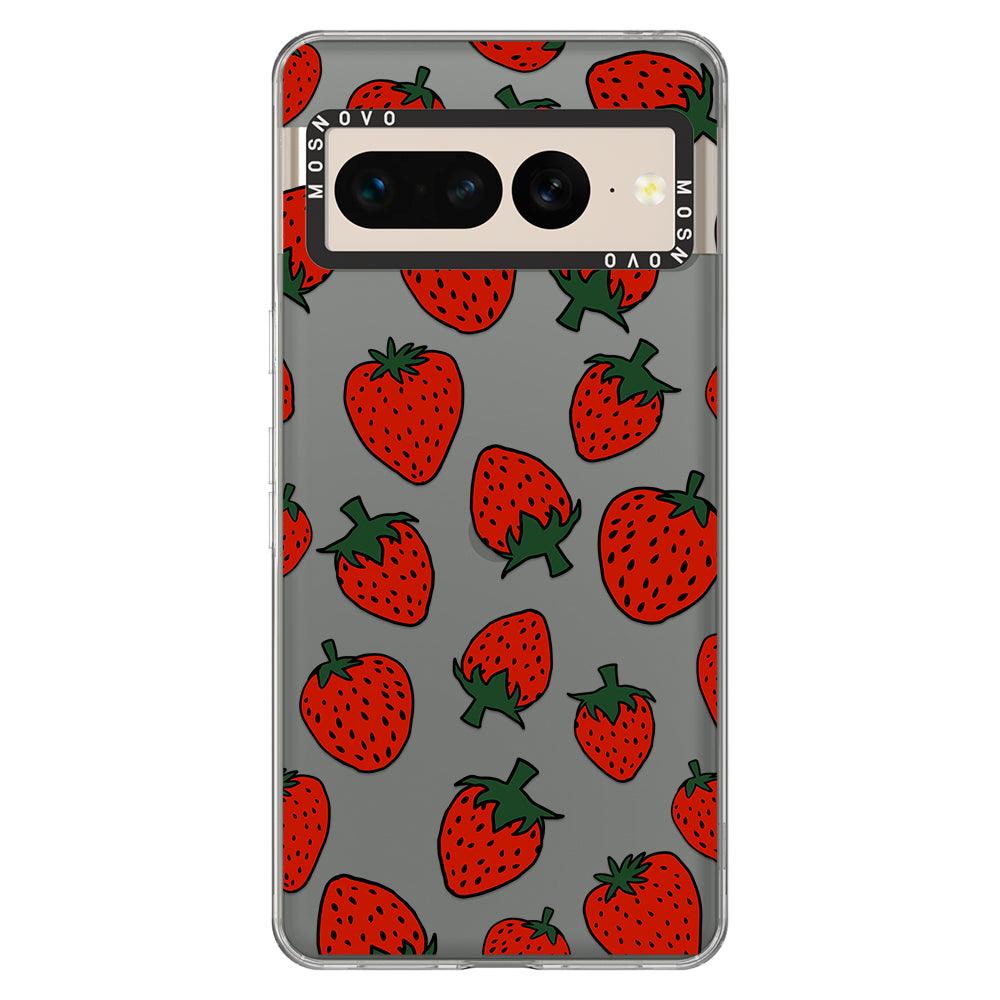 Red Strawberry Phone Case - Google Pixel 7 Pro Case - MOSNOVO