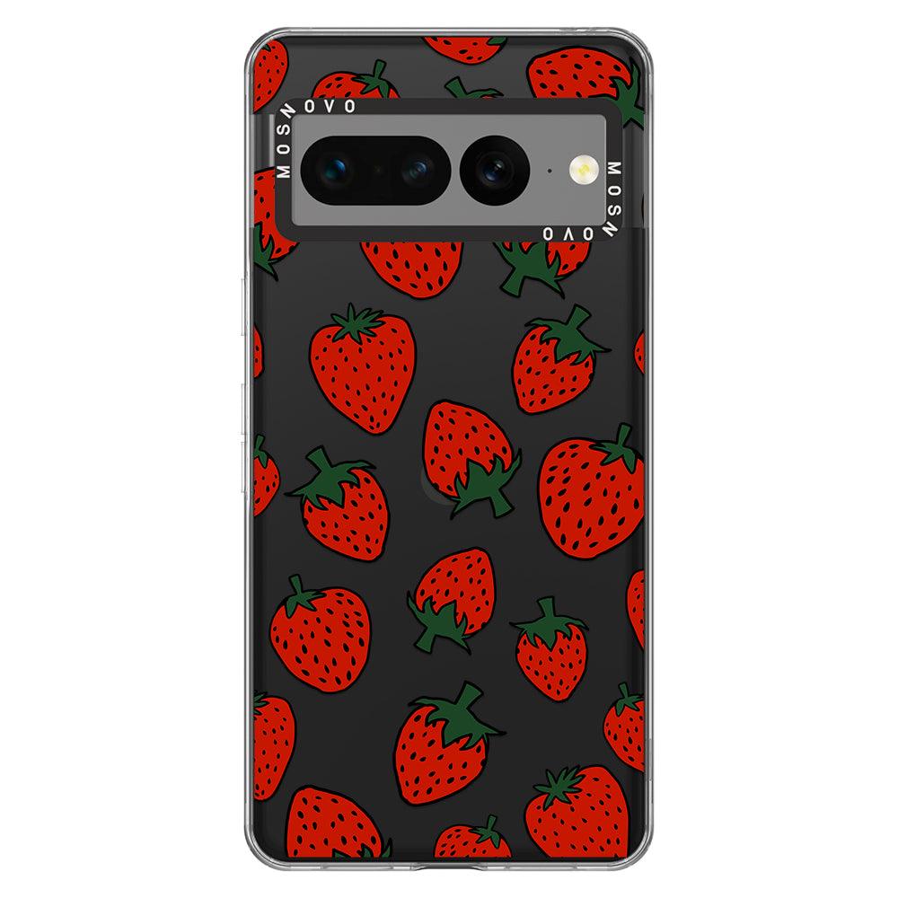 Red Strawberry Phone Case - Google Pixel 7 Pro Case - MOSNOVO