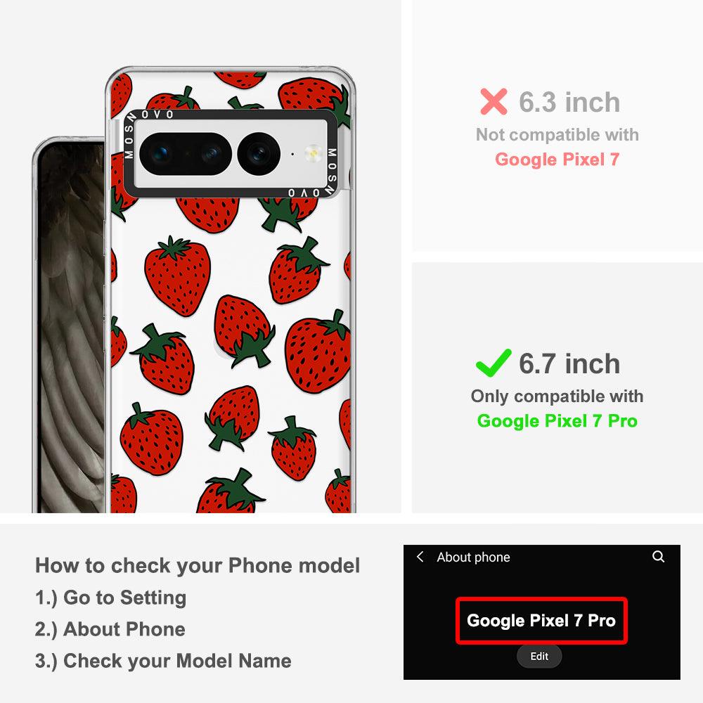 Red Strawberry Phone Case - Google Pixel 7 Pro Case - MOSNOVO