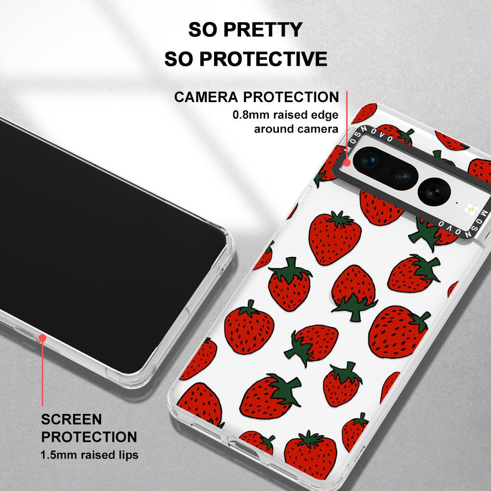 Red Strawberry Phone Case - Google Pixel 7 Pro Case - MOSNOVO