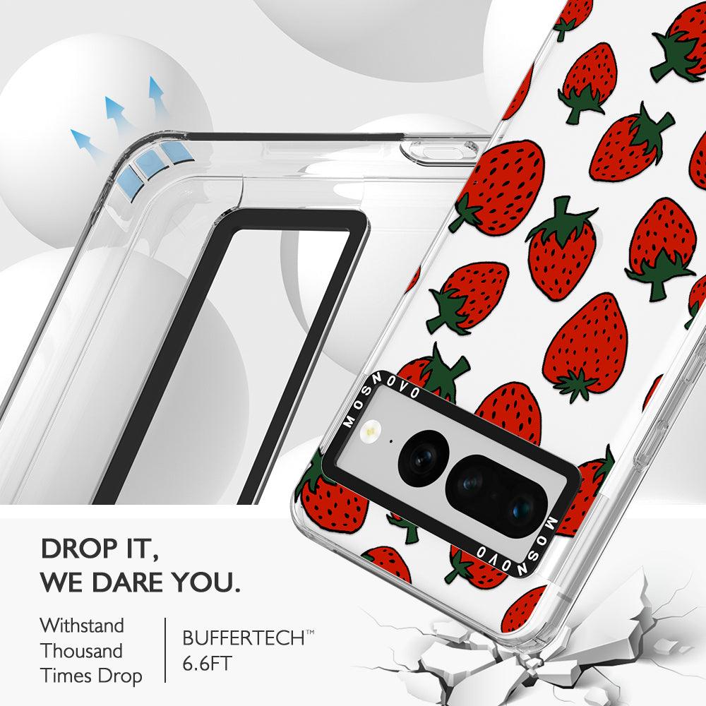 Red Strawberry Phone Case - Google Pixel 7 Pro Case - MOSNOVO