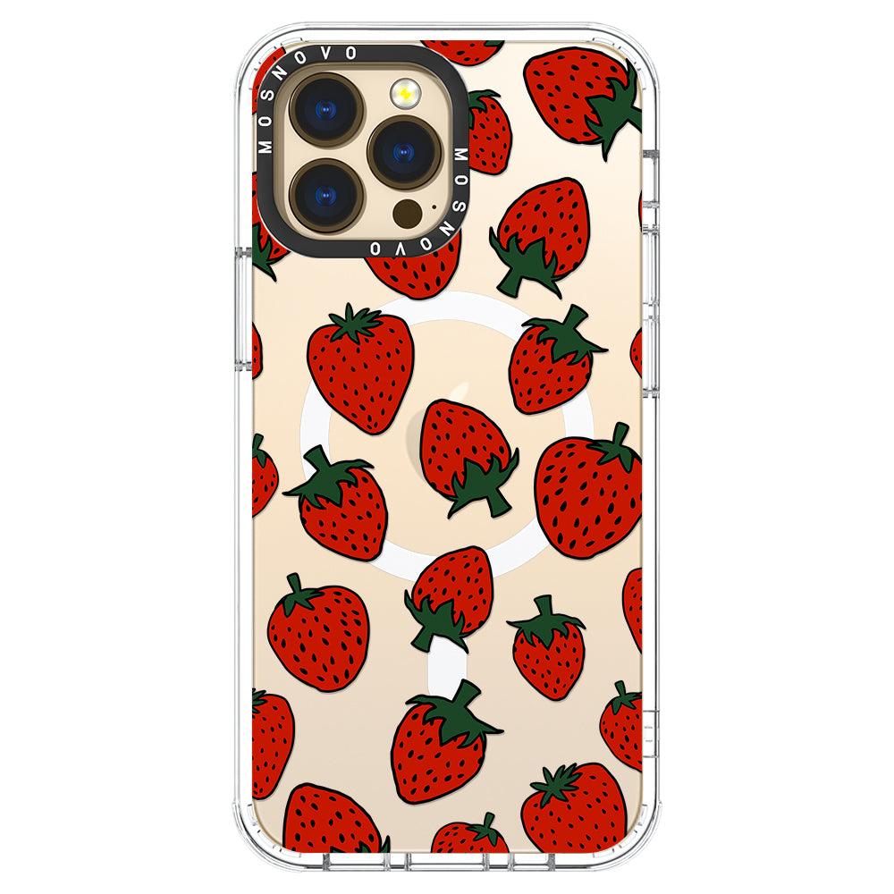 Red Strawberry Phone Case - iPhone 13 Pro Max Case - MOSNOVO