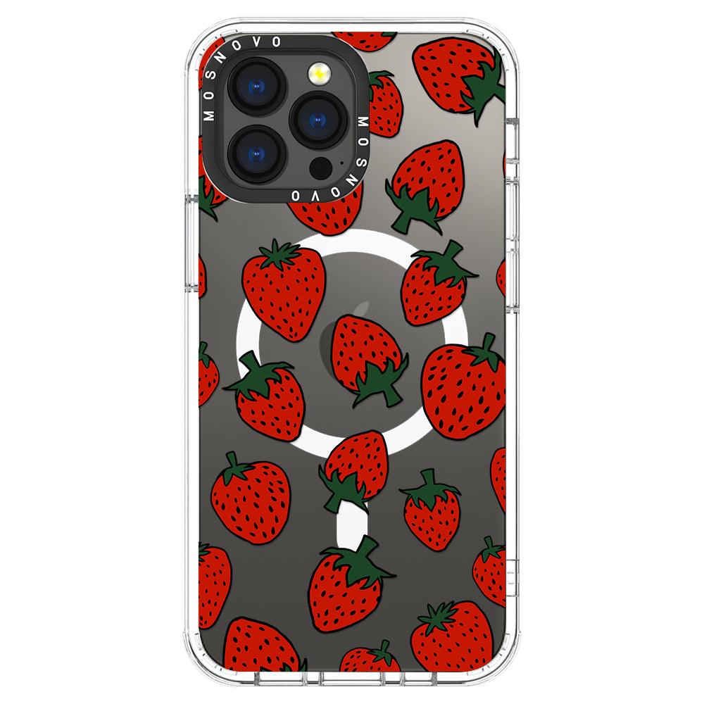 Red Strawberry Phone Case - iPhone 13 Pro Max Case - MOSNOVO