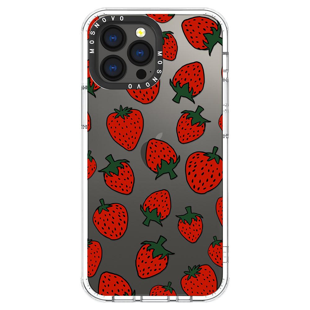 Red Strawberry Phone Case - iPhone 13 Pro Max Case - MOSNOVO