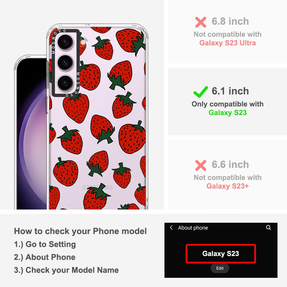 Red Strawberry Phone Case - Samsung Galaxy S23 Case - MOSNOVO