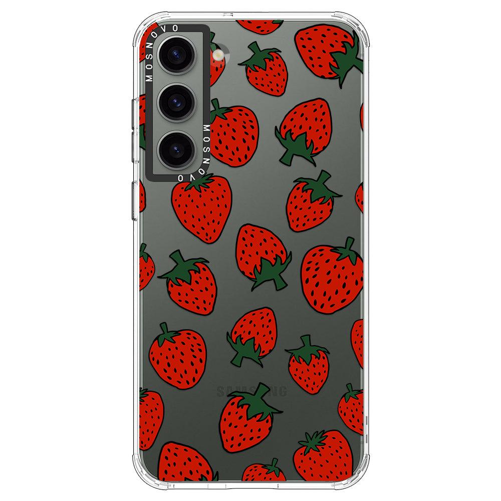 Red Strawberry Phone Case - Samsung Galaxy S23 Plus Case - MOSNOVO