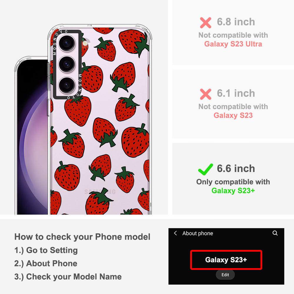 Red Strawberry Phone Case - Samsung Galaxy S23 Plus Case - MOSNOVO