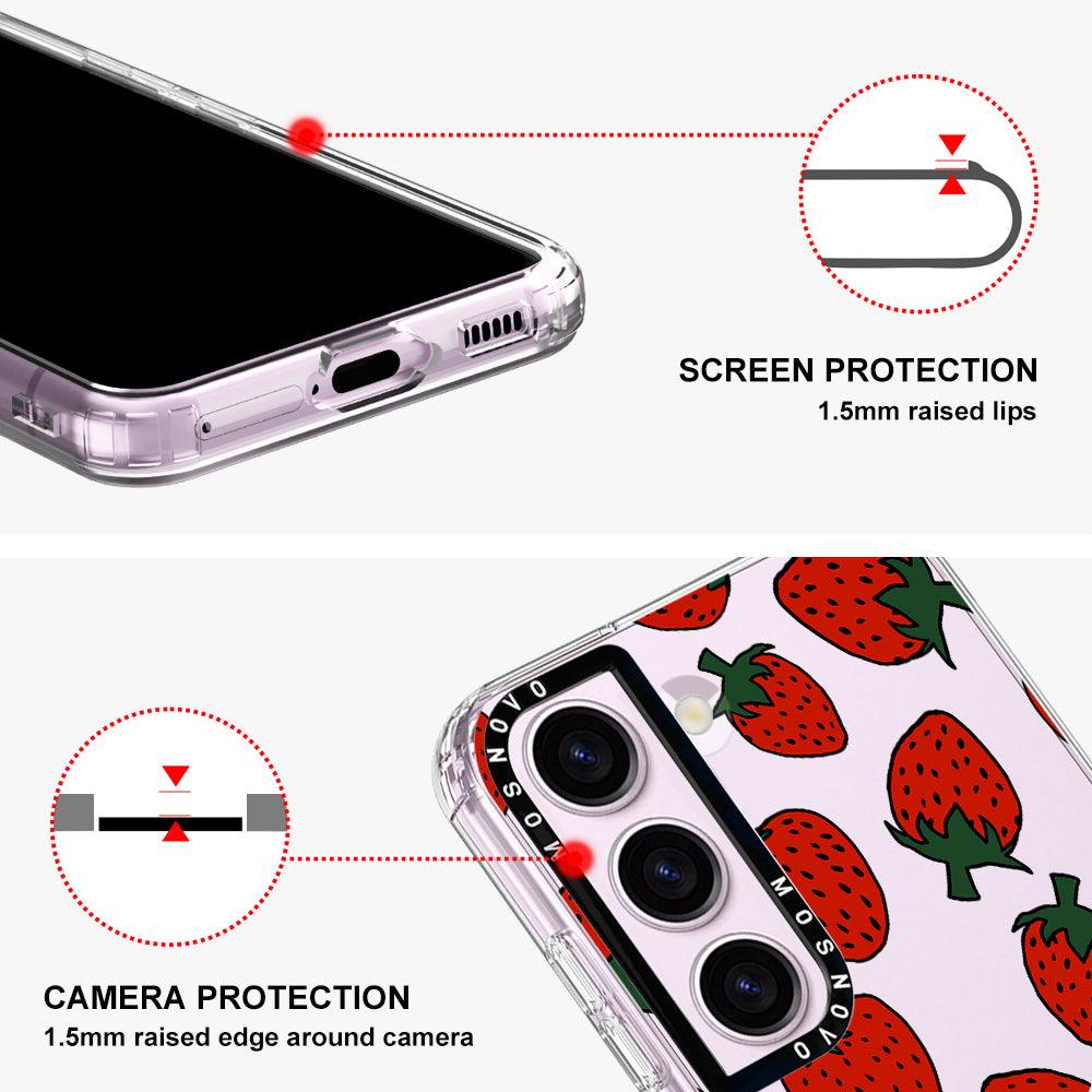 Red Strawberry Phone Case - Samsung Galaxy S23 Plus Case - MOSNOVO