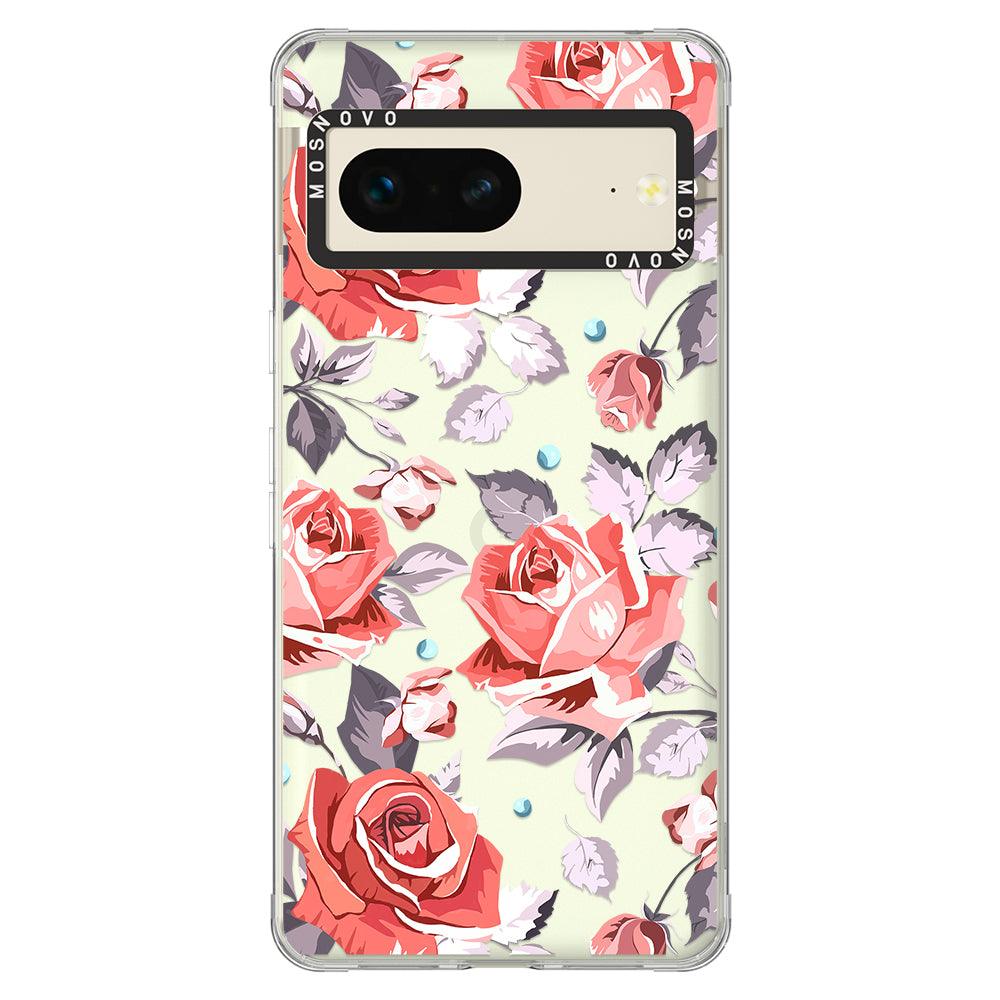 Retro Floral Phone Case - Google Pixel 7 Case - MOSNOVO