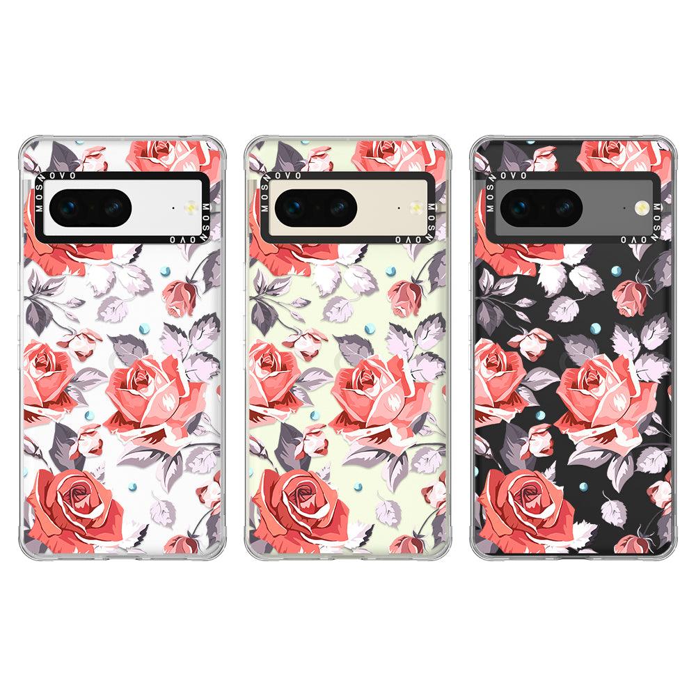 Retro Floral Phone Case - Google Pixel 7 Case - MOSNOVO