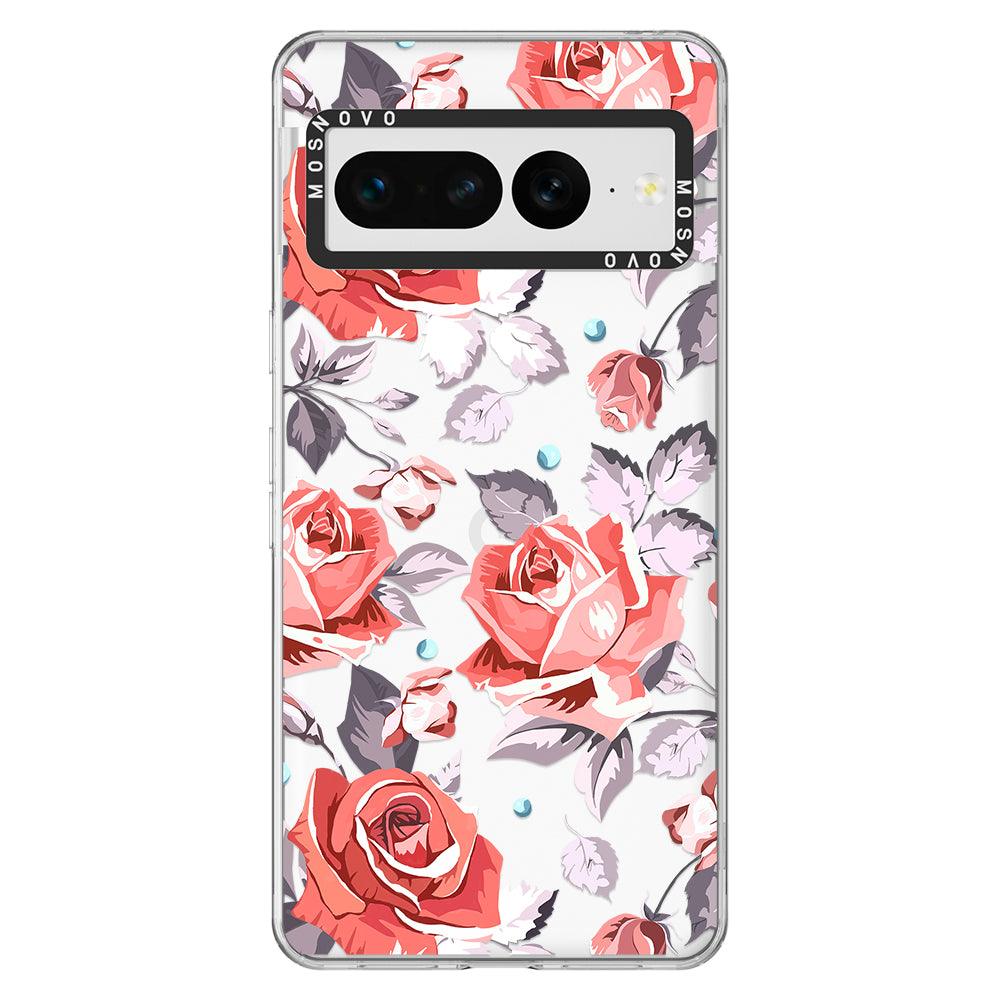 Retro Floral Phone Case - Google Pixel 7 Pro Case - MOSNOVO