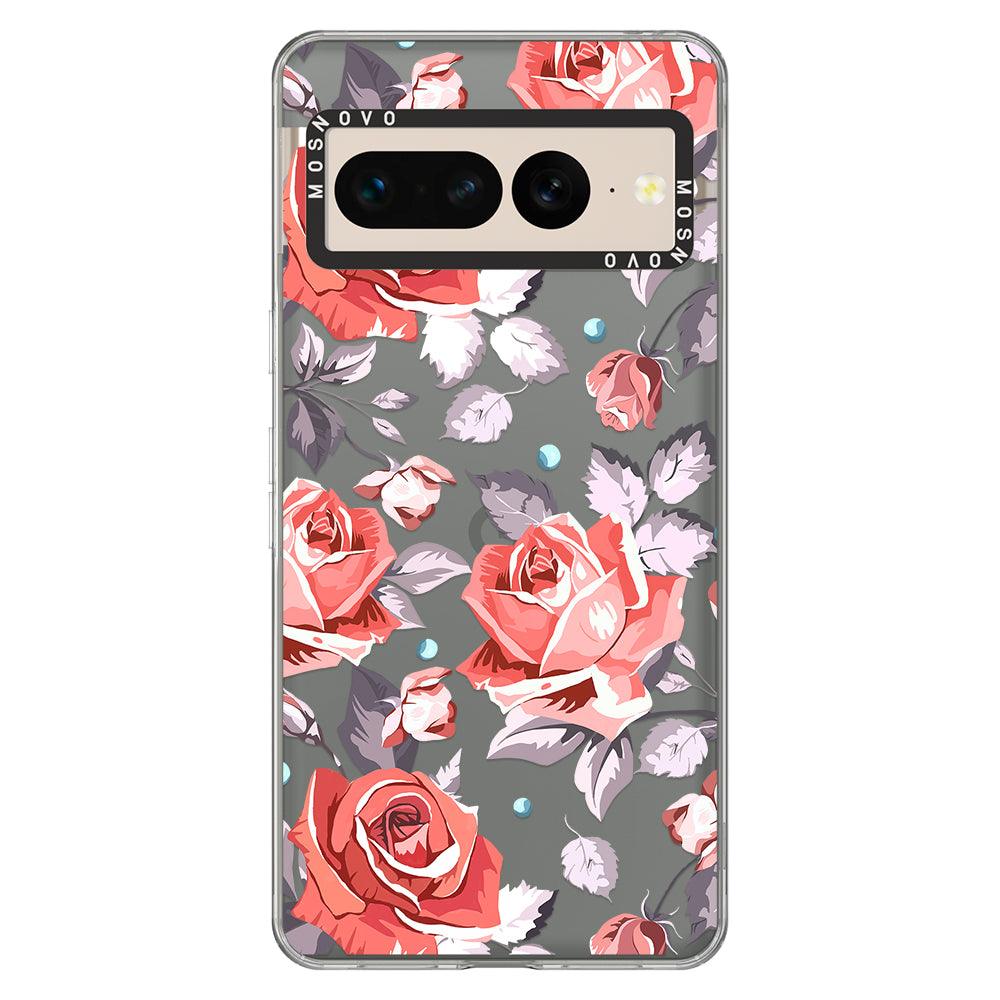 Retro Floral Phone Case - Google Pixel 7 Pro Case - MOSNOVO