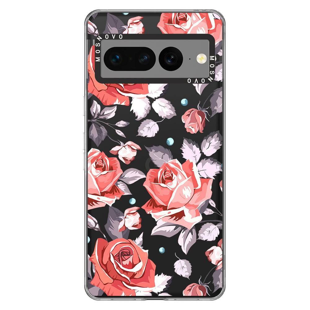 Retro Floral Phone Case - Google Pixel 7 Pro Case - MOSNOVO