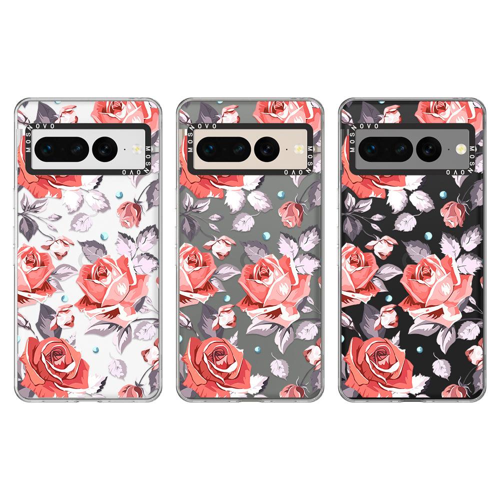 Retro Floral Phone Case - Google Pixel 7 Pro Case - MOSNOVO