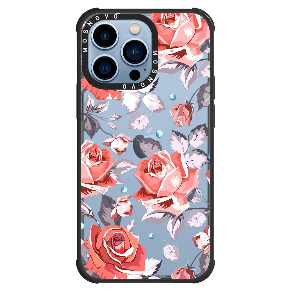 Retro Flower Roses Phone Case - iPhone 13 Pro Case - MOSNOVO