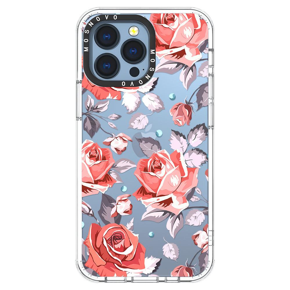 Retro Flower Roses Phone Case - iPhone 13 Pro Case - MOSNOVO