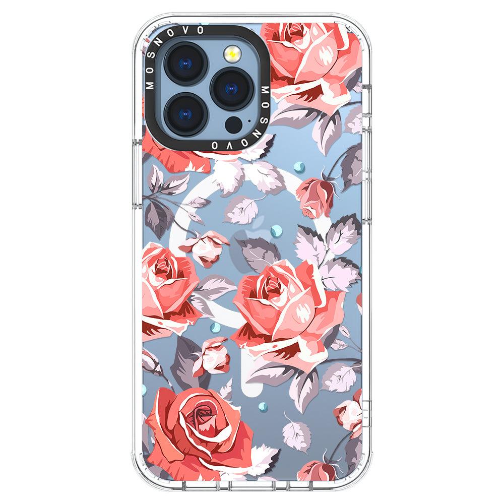 Retro Flower Roses Phone Case - iPhone 13 Pro Case - MOSNOVO