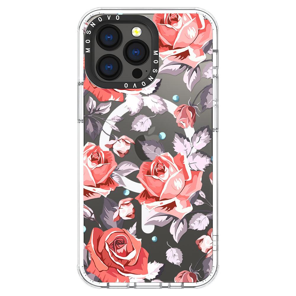 Retro Flower Roses Phone Case - iPhone 13 Pro Case - MOSNOVO