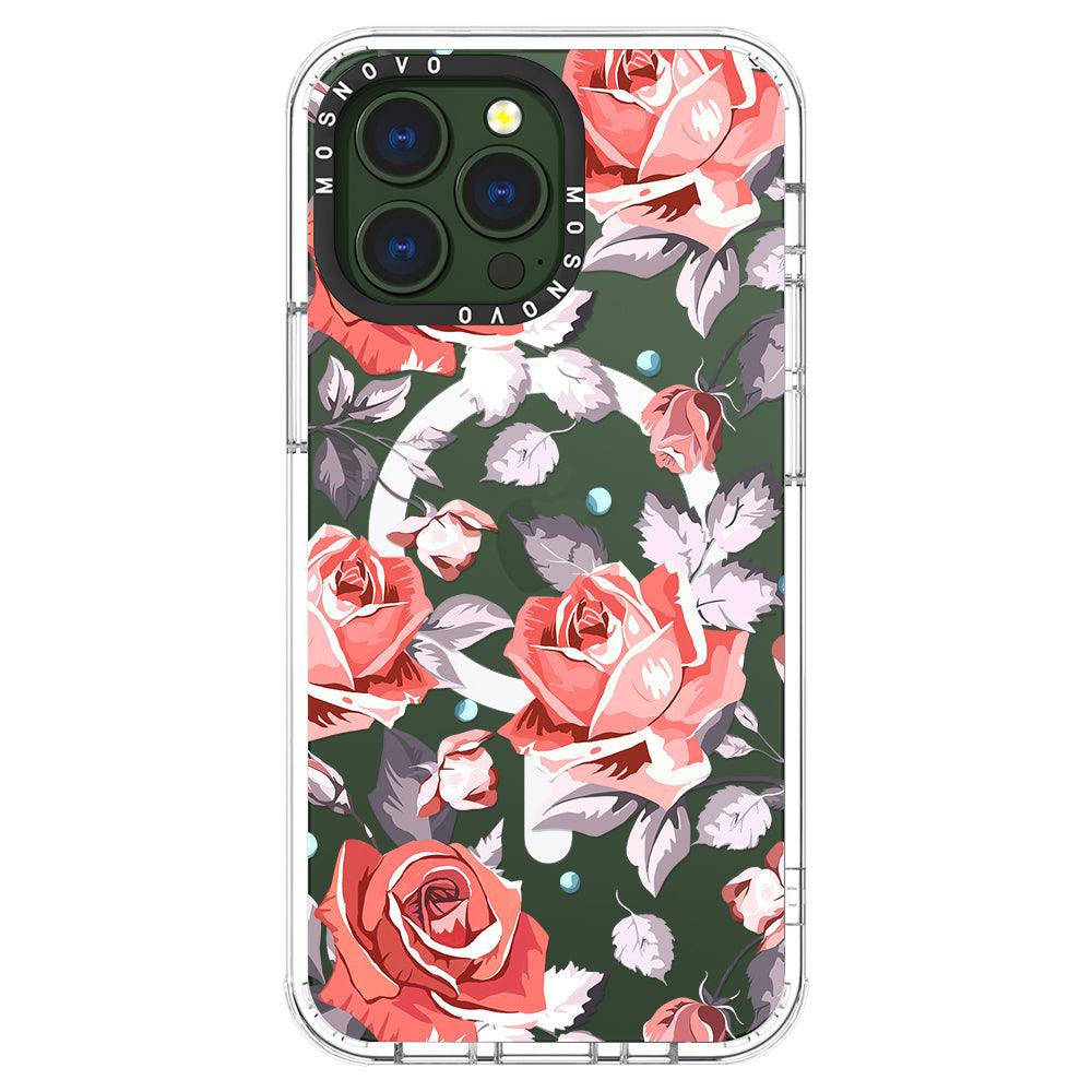 Retro Flower Roses Phone Case - iPhone 13 Pro Case - MOSNOVO