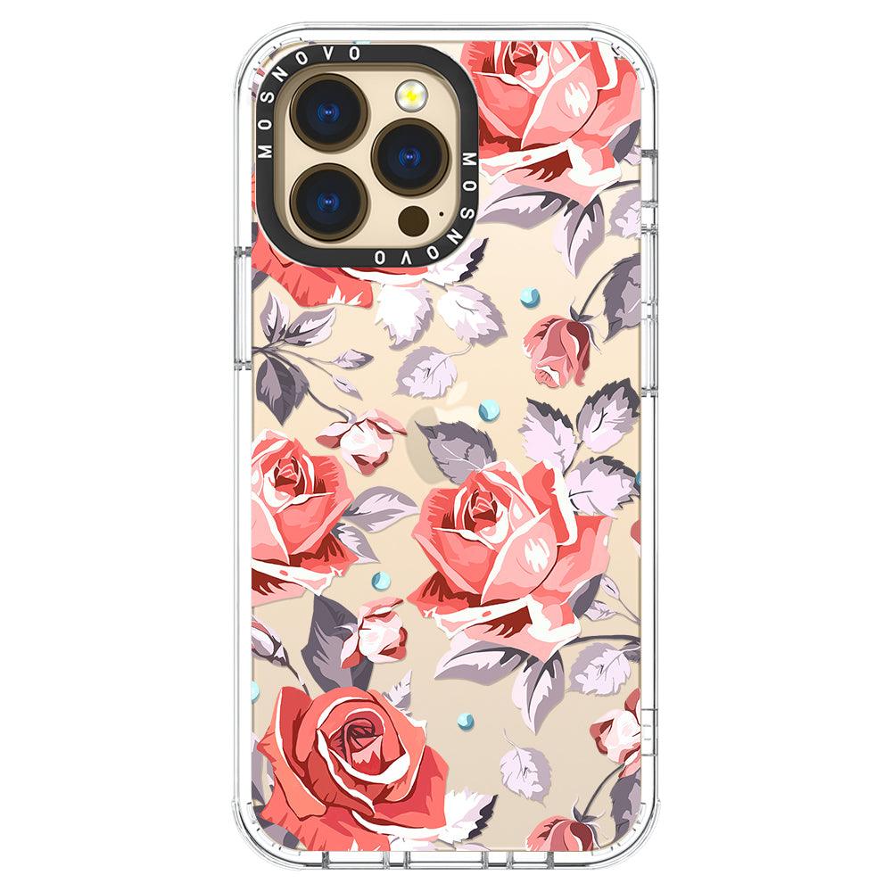 Retro Flower Roses Phone Case - iPhone 13 Pro Case - MOSNOVO