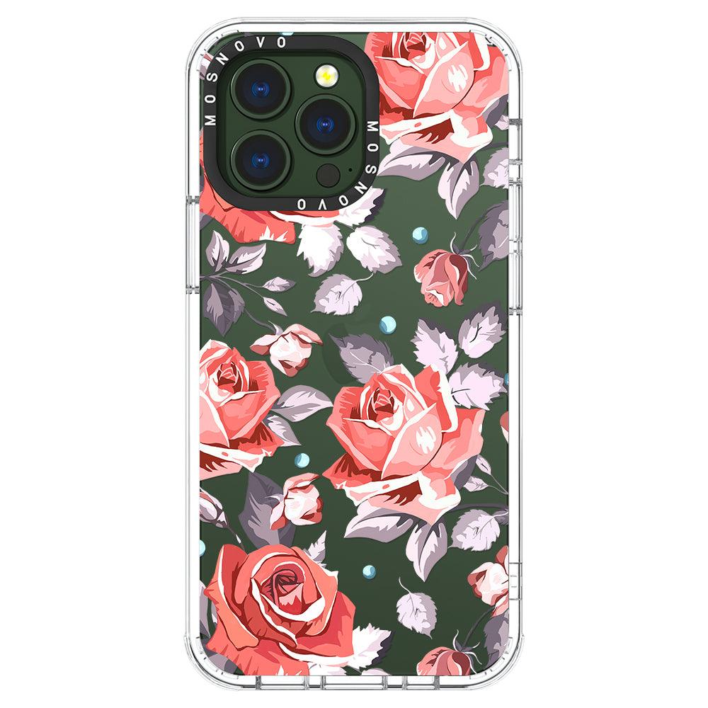 Retro Flower Roses Phone Case - iPhone 13 Pro Case - MOSNOVO