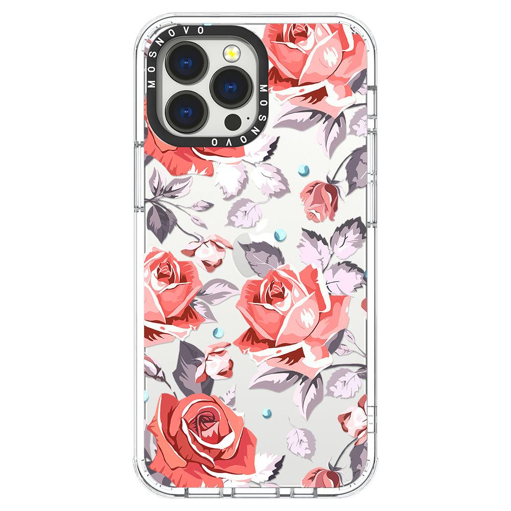 Retro Flower Roses Phone Case - iPhone 13 Pro Max Case - MOSNOVO