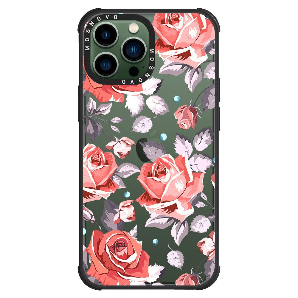 Retro Flower Roses Phone Case - iPhone 13 Pro Max Case - MOSNOVO