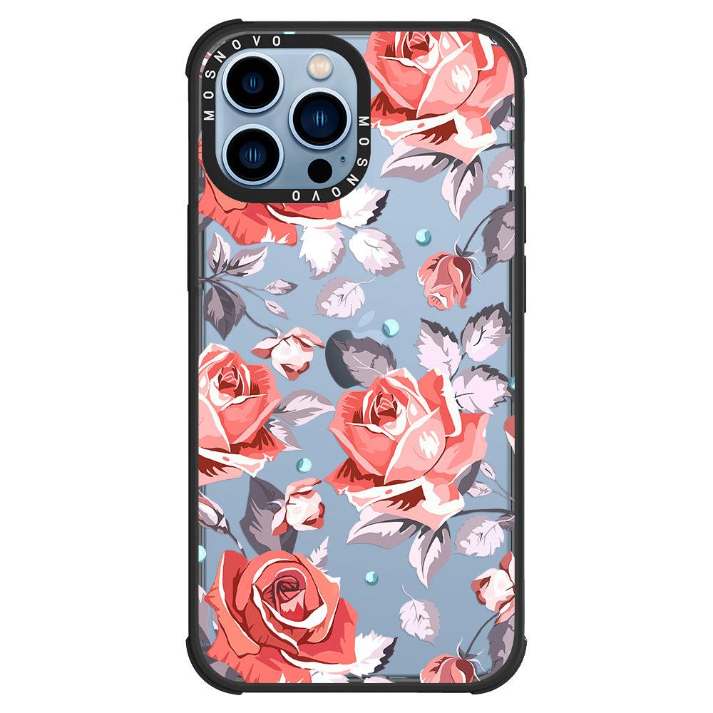 Retro Flower Roses Phone Case - iPhone 13 Pro Max Case - MOSNOVO