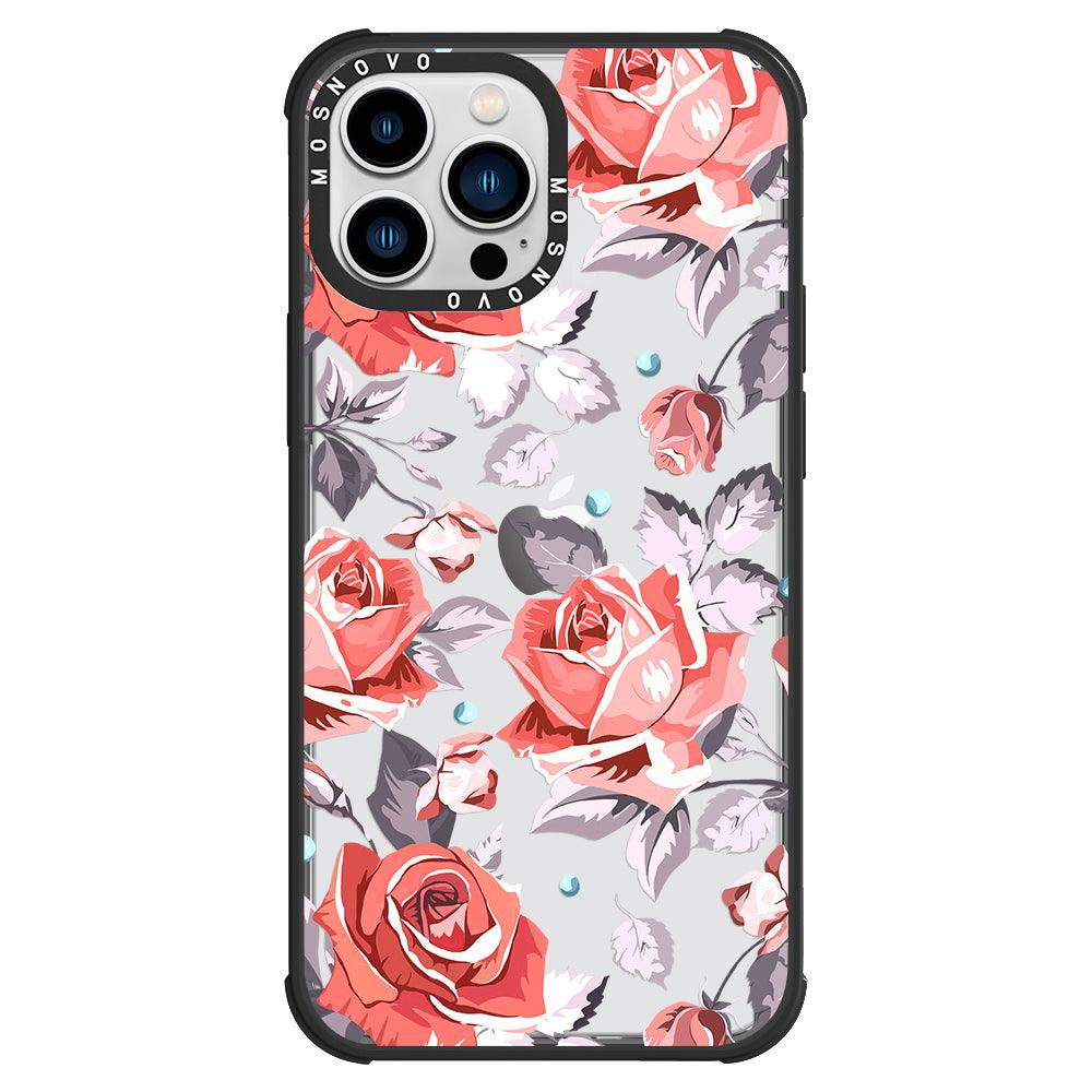 Retro Flower Roses Phone Case - iPhone 13 Pro Max Case - MOSNOVO