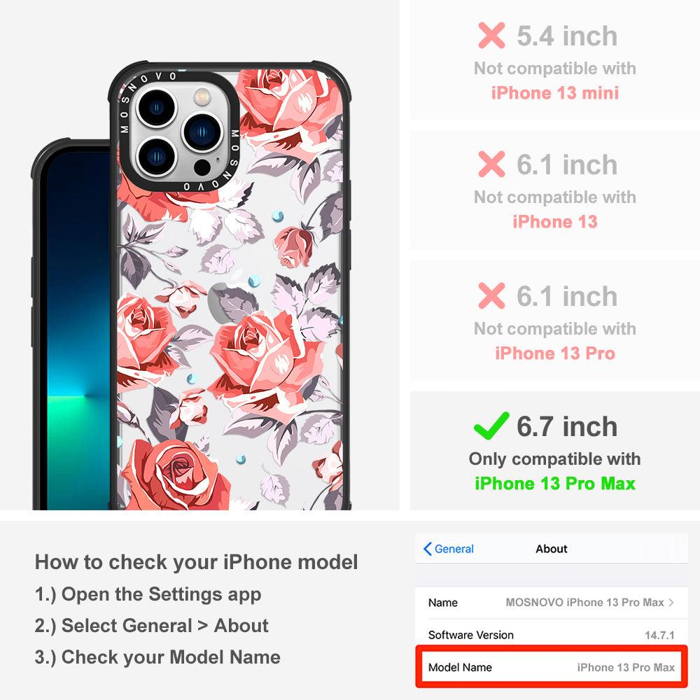 Retro Flower Roses Phone Case - iPhone 13 Pro Max Case - MOSNOVO