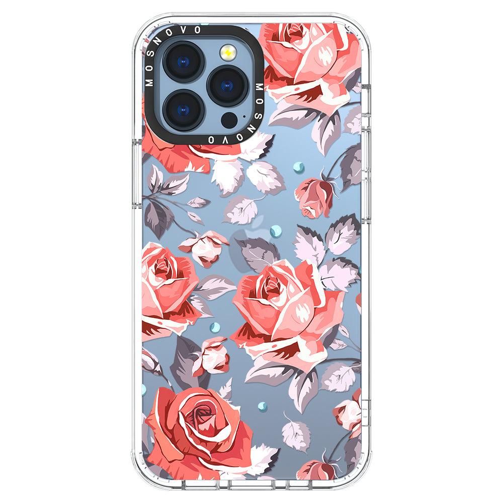 Retro Flower Roses Phone Case - iPhone 13 Pro Max Case - MOSNOVO