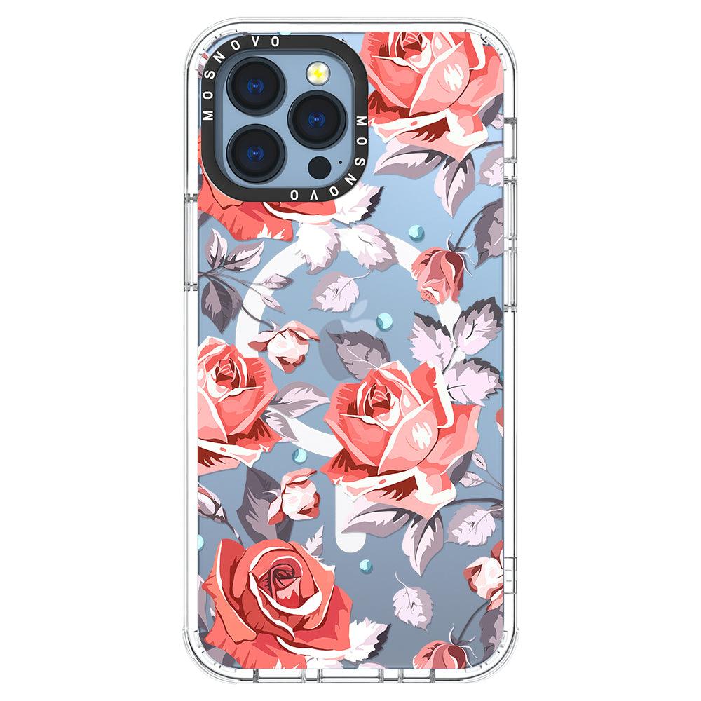 Retro Flower Roses Phone Case - iPhone 13 Pro Max Case - MOSNOVO