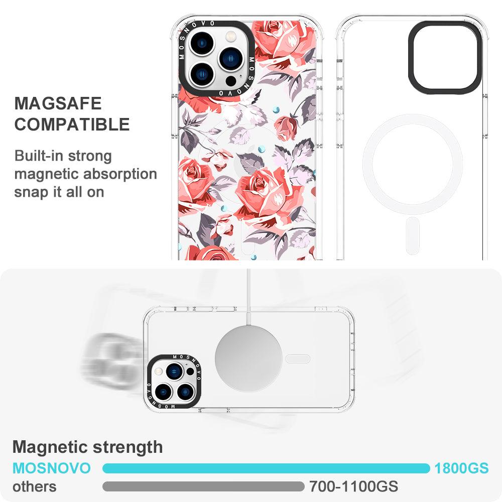 Retro Flower Roses Phone Case - iPhone 13 Pro Max Case - MOSNOVO