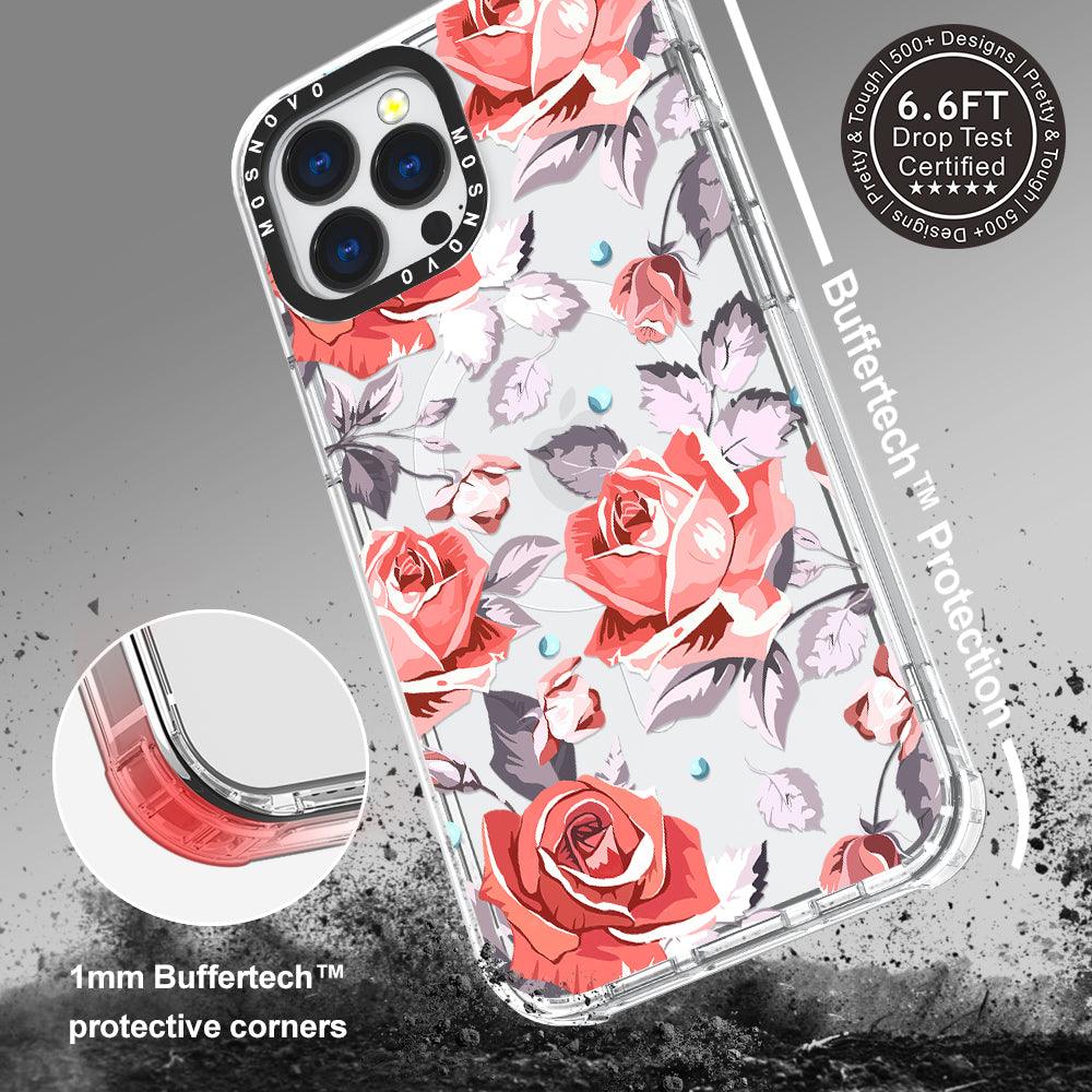 Retro Flower Roses Phone Case - iPhone 13 Pro Max Case - MOSNOVO