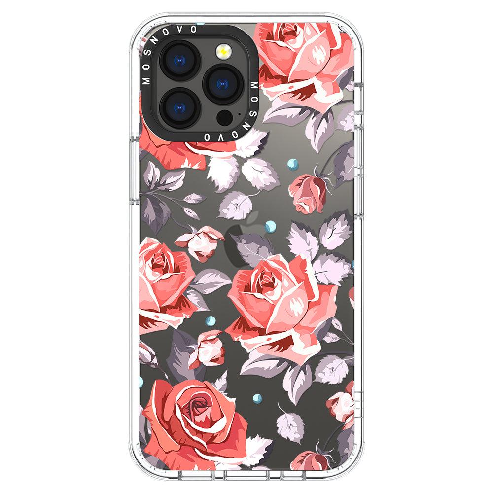 Retro Flower Roses Phone Case - iPhone 13 Pro Max Case - MOSNOVO