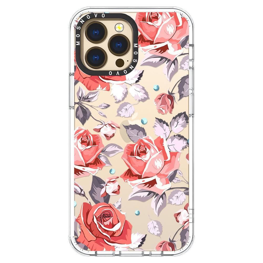 Retro Flower Roses Phone Case - iPhone 13 Pro Max Case - MOSNOVO