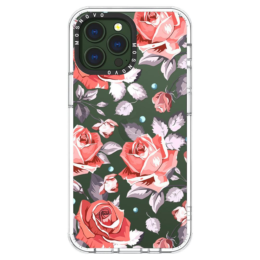 Retro Flower Roses Phone Case - iPhone 13 Pro Max Case - MOSNOVO