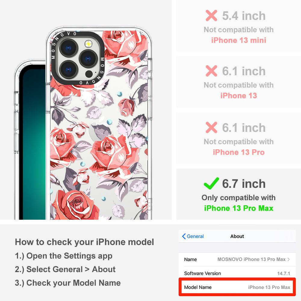 Retro Flower Roses Phone Case - iPhone 13 Pro Max Case - MOSNOVO
