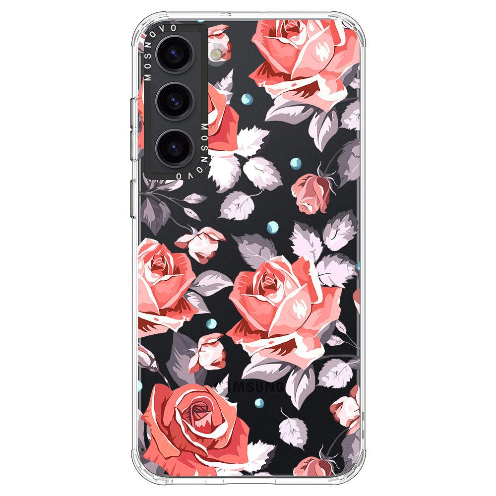 Retro Floral Phone Case - Samsung Galaxy S23 Case - MOSNOVO