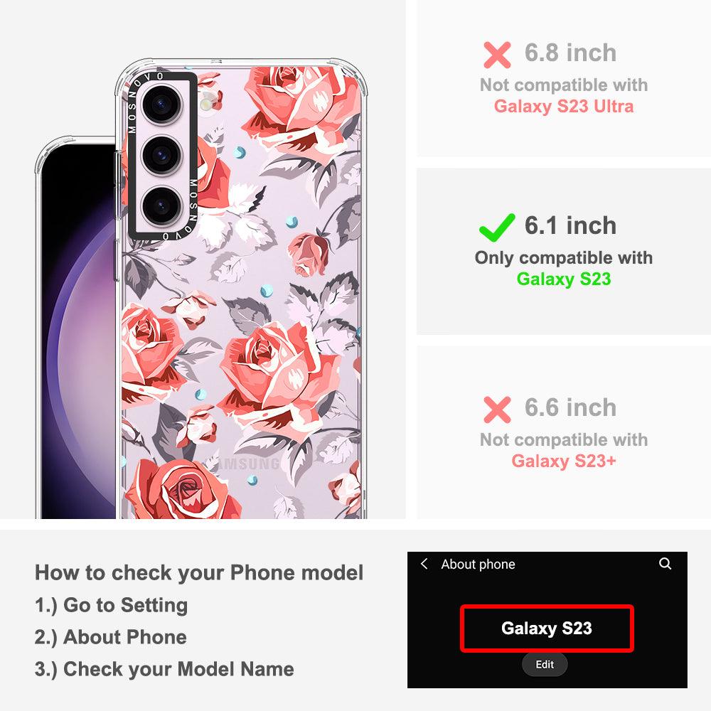 Retro Floral Phone Case - Samsung Galaxy S23 Case - MOSNOVO