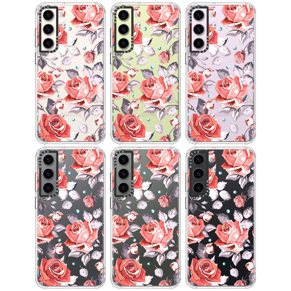 Retro Floral Phone Case - Samsung Galaxy S23 Case - MOSNOVO