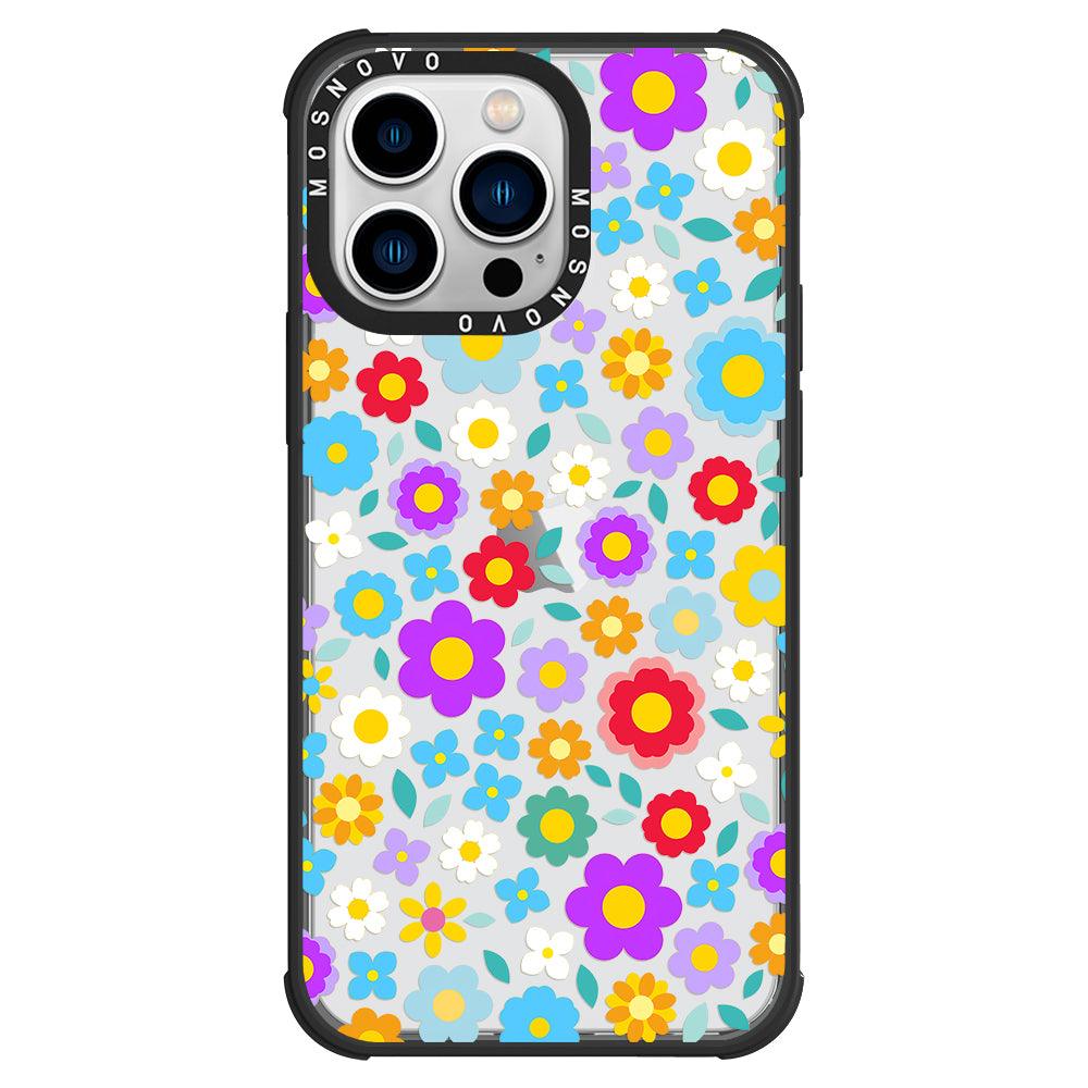 Retro Flower Phone Case - iPhone 13 Pro Case - MOSNOVO