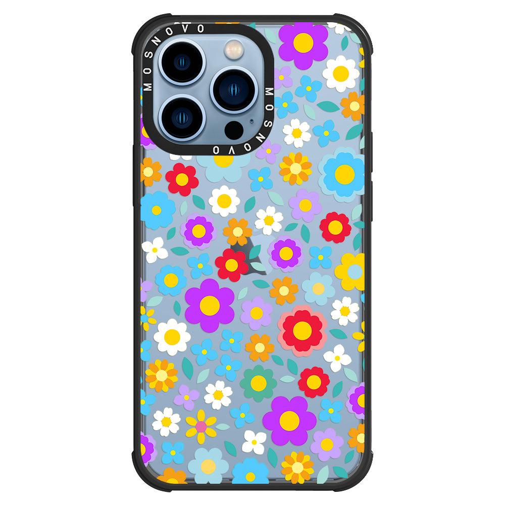 Retro Flower Phone Case - iPhone 13 Pro Case - MOSNOVO