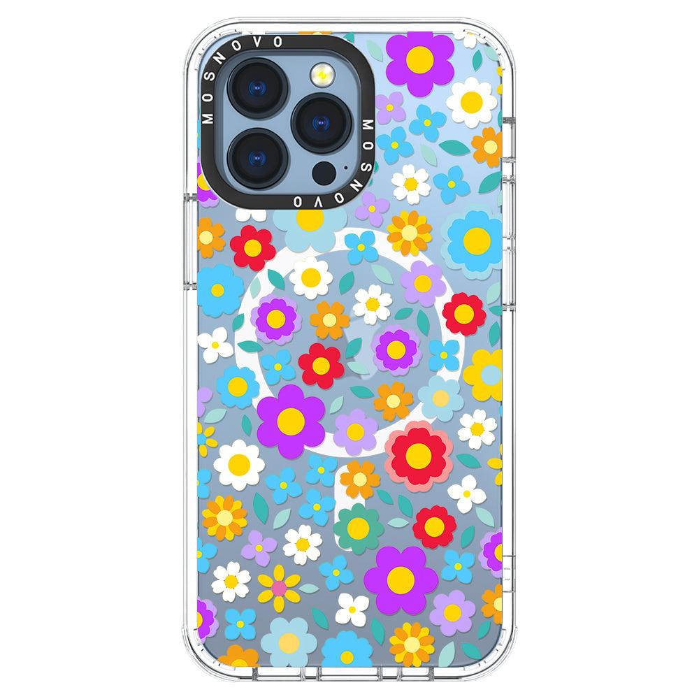 Retro Flower Phone Case - iPhone 13 Pro Case - MOSNOVO