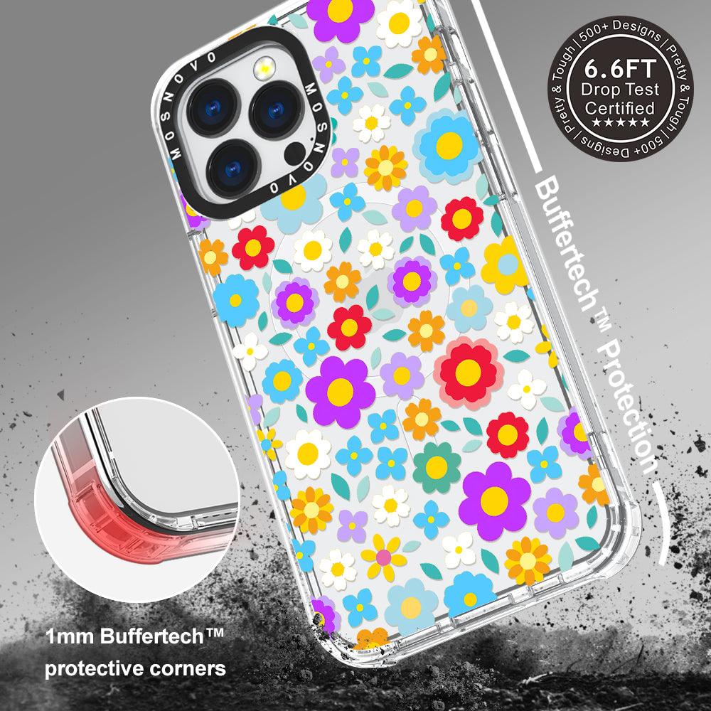 Retro Flower Phone Case - iPhone 13 Pro Case - MOSNOVO