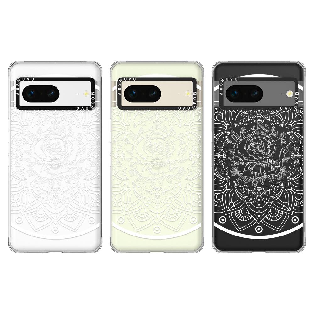 Rose Mandala Phone Case - Google Pixel 7 Case - MOSNOVO