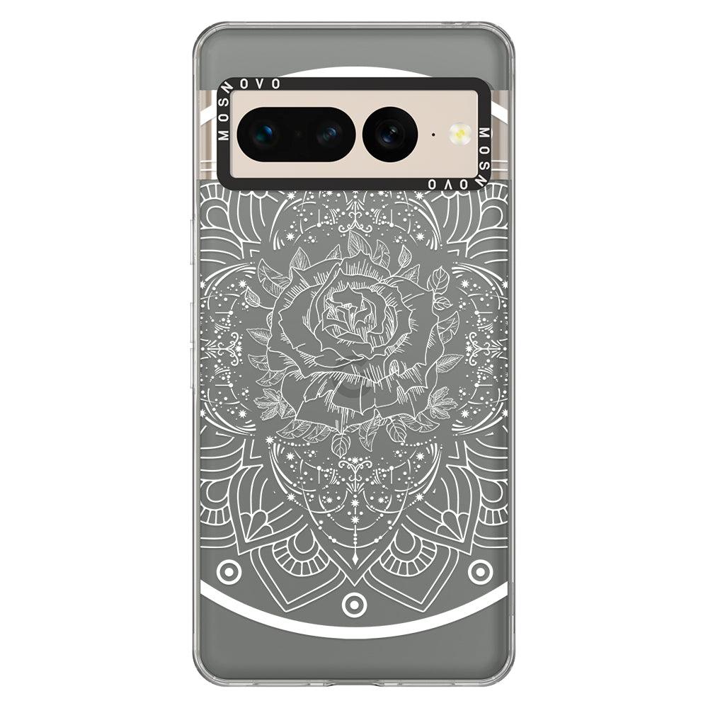 Rose Mandala Phone Case - Google Pixel 7 Pro Case - MOSNOVO