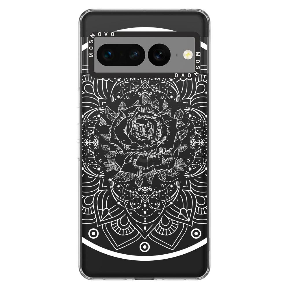 Rose Mandala Phone Case - Google Pixel 7 Pro Case - MOSNOVO