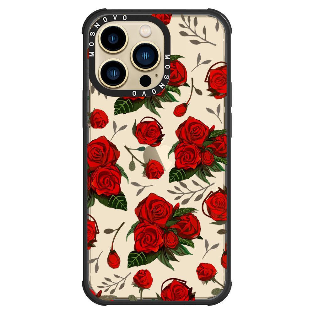 Simply Red Roses Phone Case - iPhone 13 Pro Case - MOSNOVO